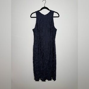 ANTONIO MELANI Midnight Blue Lace Midi Dress